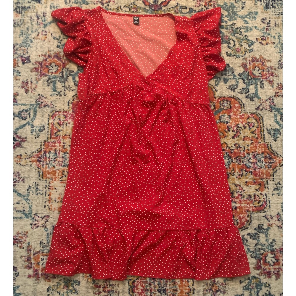 Women’s SHEIN Red Polka Dot Dress Size 2x NWOT